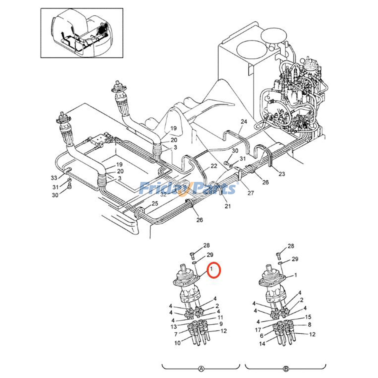 Joystick Control Pilot Valve for Excavator