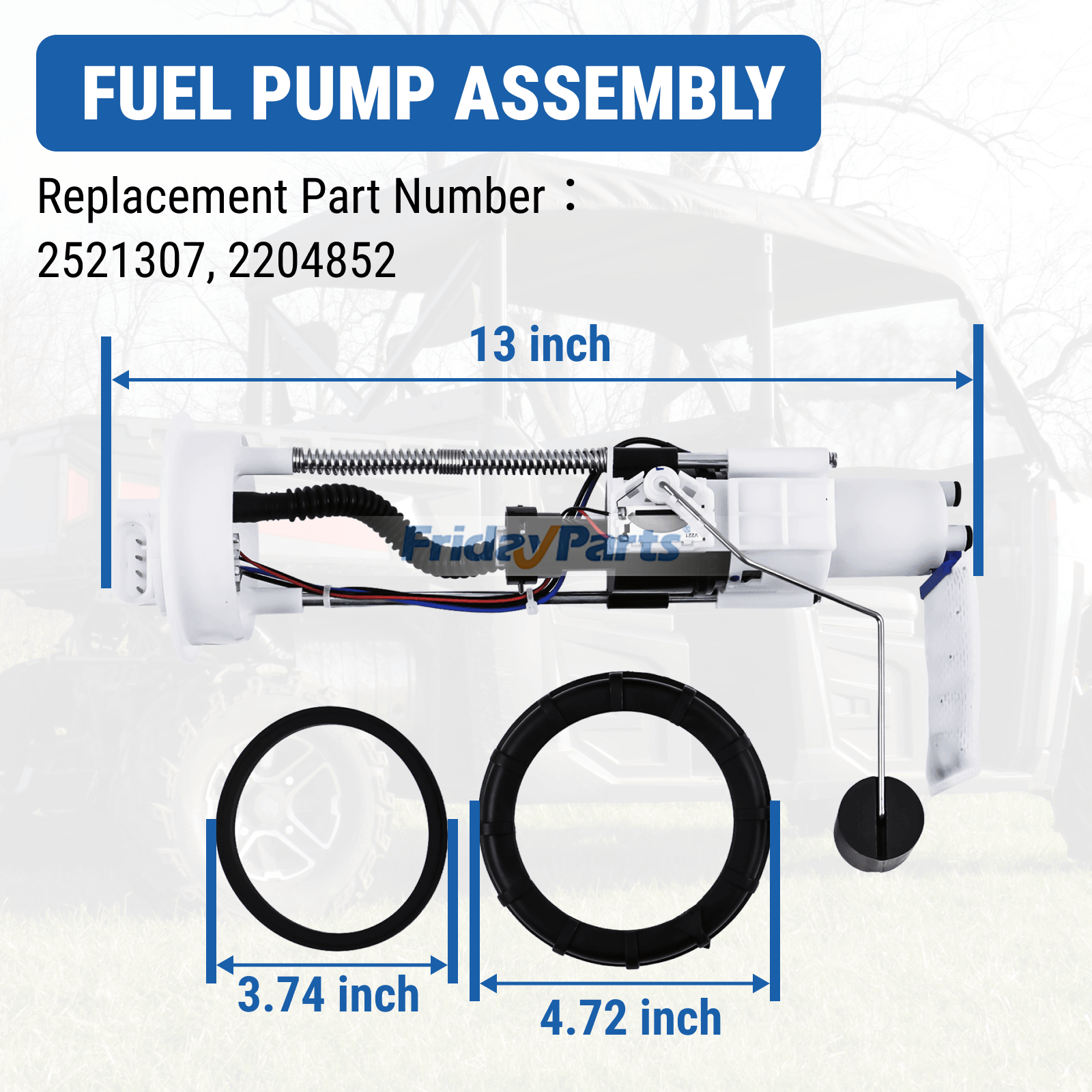 Conjunto de bomba de combustible 2521307 para Polaris Ranger 570 900 Crew XP 900 Para Polaris