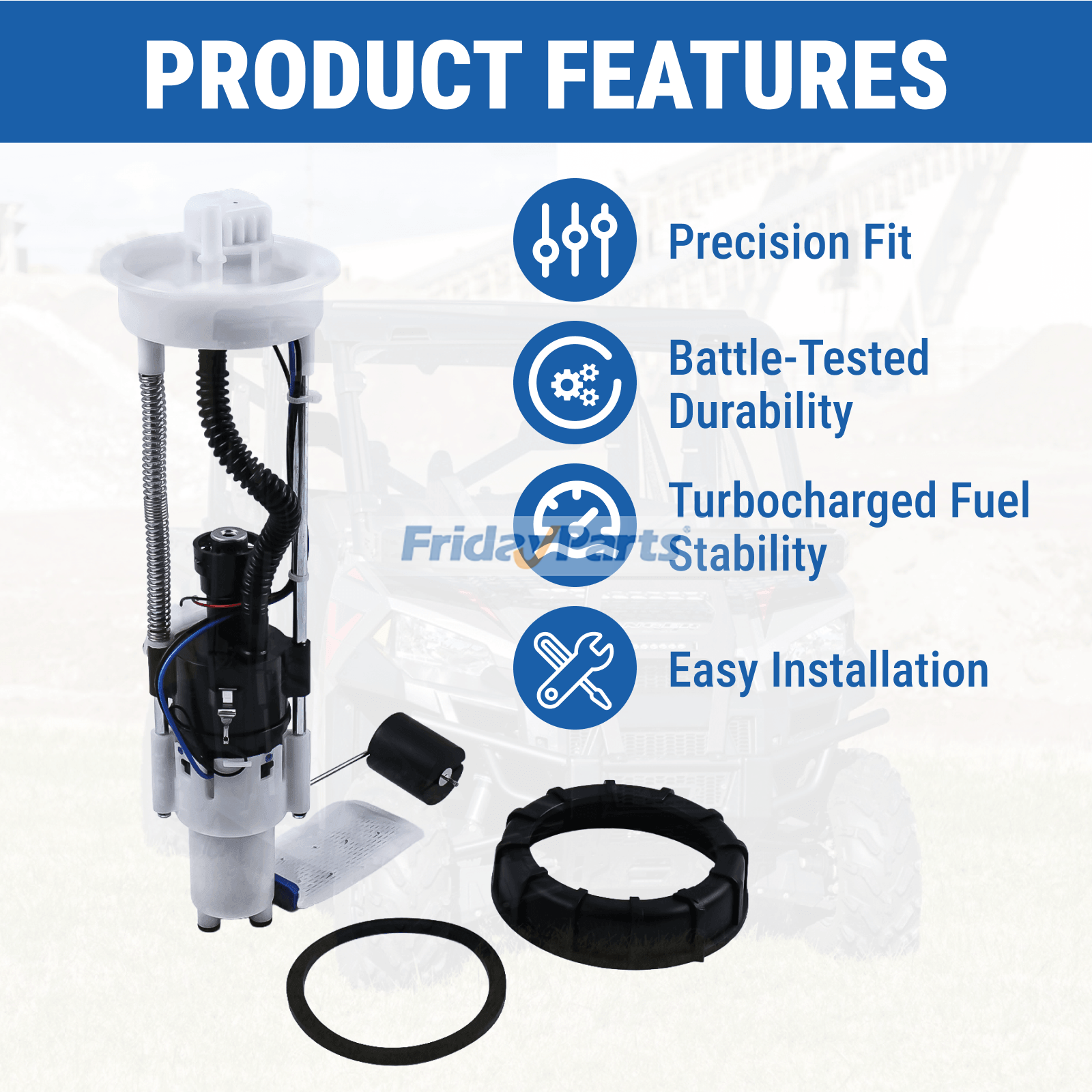 Conjunto de bomba de combustible 2521307 para Polaris Ranger 570 900 Crew XP 900 de FridayParts