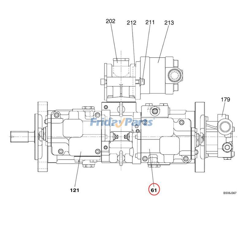 エクスカベーター カワサキ K3V63DTP レギュレータ（ソレノイドなし）