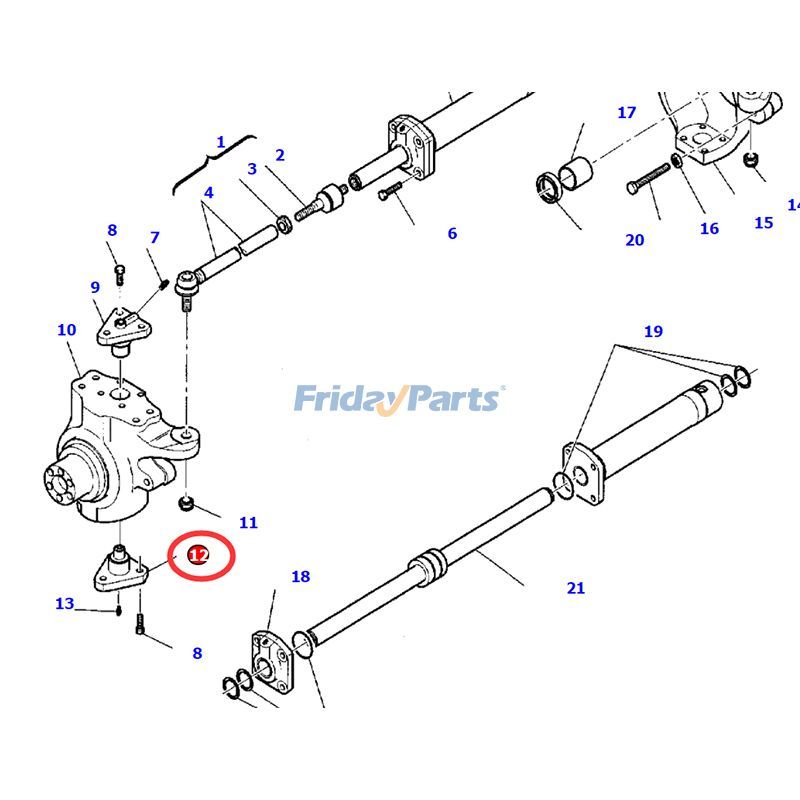 FridayParts King Pin Backhoe