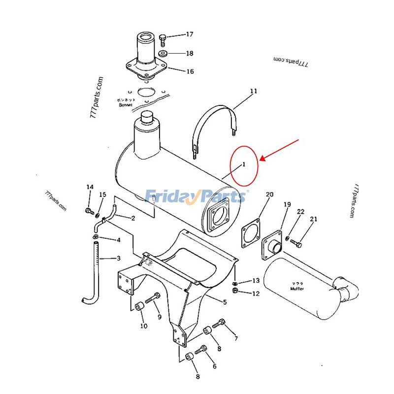 Muffler for Excavator