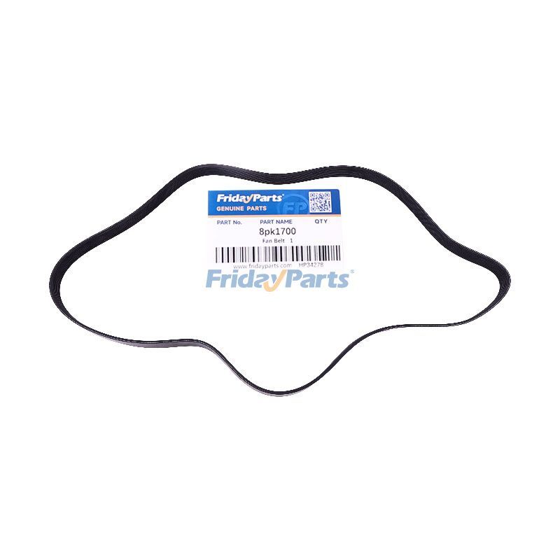 Correa de ventilador 8pk1700 para excavadora Komatsu PC200-8