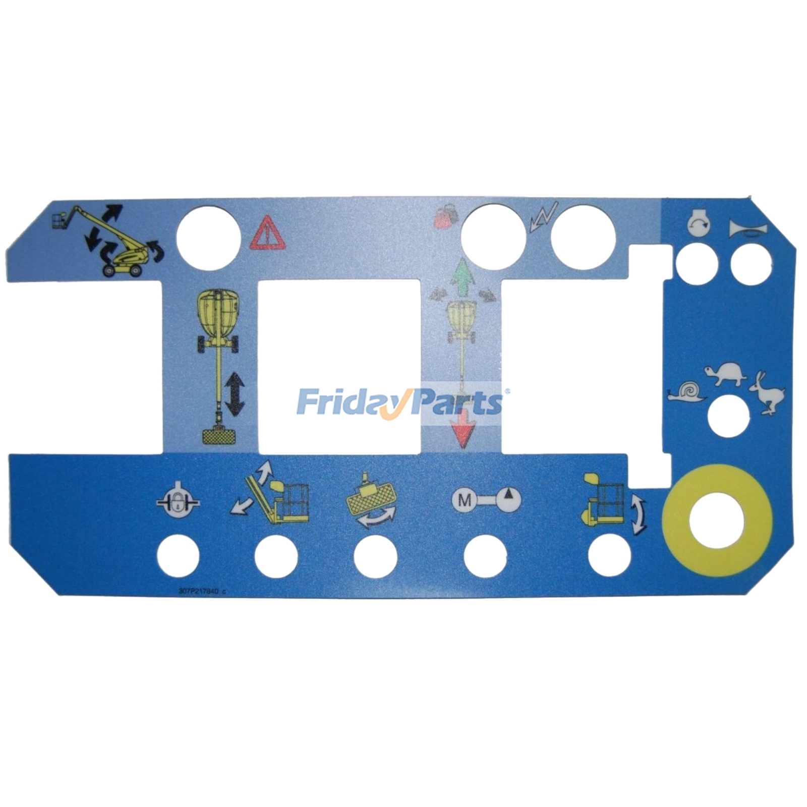 Etiqueta 196C153930 para plataforma elevatória articulada Haulotte H16TPX HB44J H14TX HB40. Qualidade Premium com 3 anos de garantia.