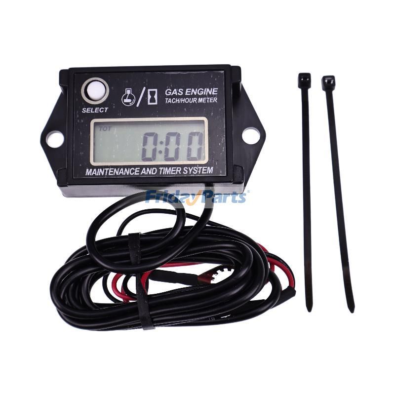 LCD Digital Hour Meter Tachometer for 2/4 Stroke Engine Motorcycle