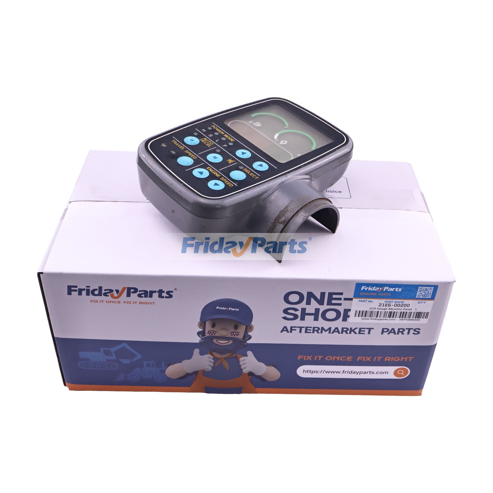 Panel de control de calibre LCD 21E6-00200 para excavadora Hyundai Robex R220-3 R200-3 R160-3 95 % nuevo