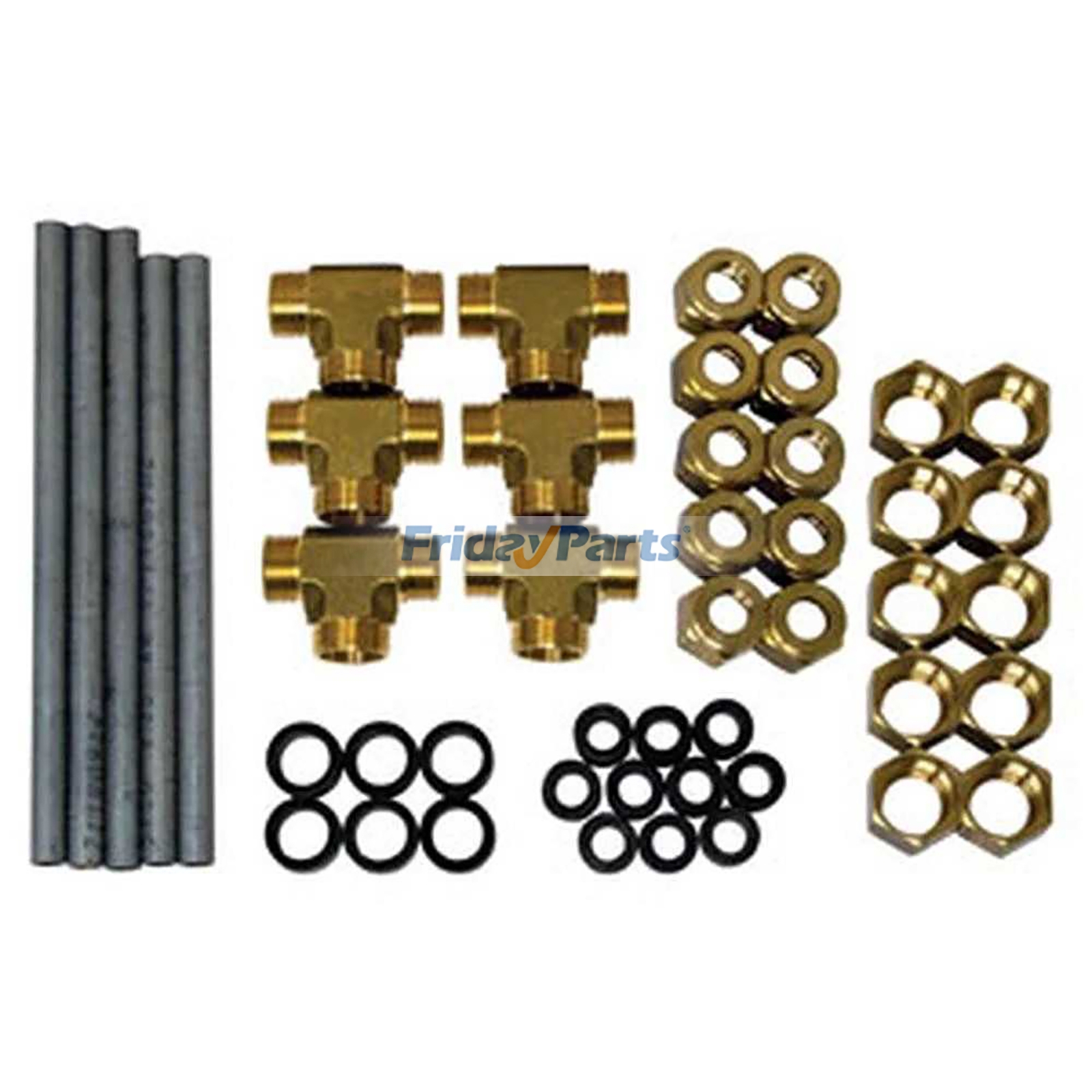 Leak-Off Fuel Line Kit RE27786 for John Deere Engine 6090 6076 6466 Tractor 4040 4050 4240 4250 4440 4450 4640 4650 Loader 644C 644D 644E 644ER