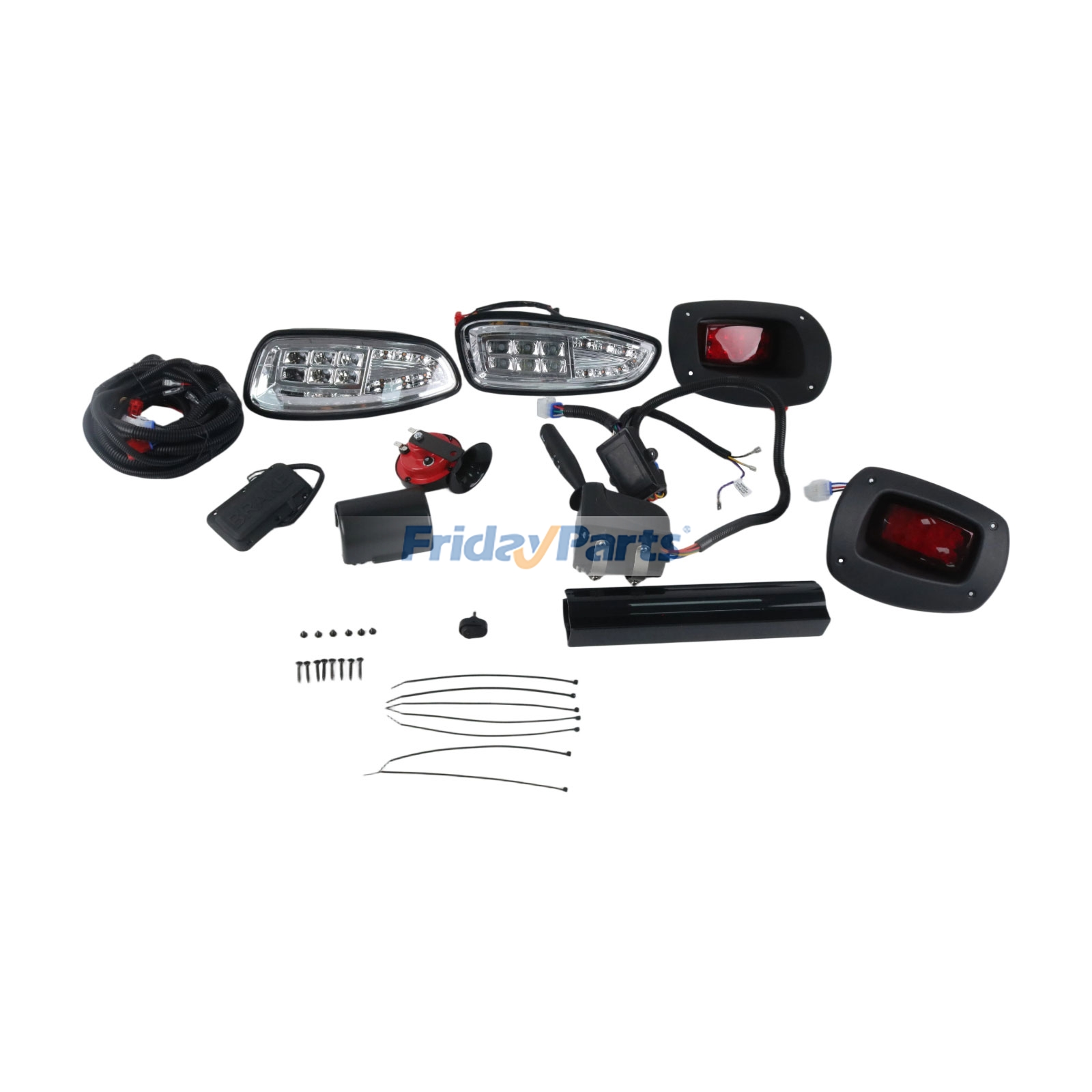 Kit phares et feux arrière à LED LQLK-1002LD pour voiturette de golf EZ-GO RXV 2008-2015