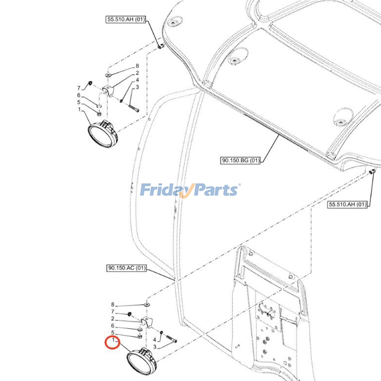 Lampe LEDpour Tracteur