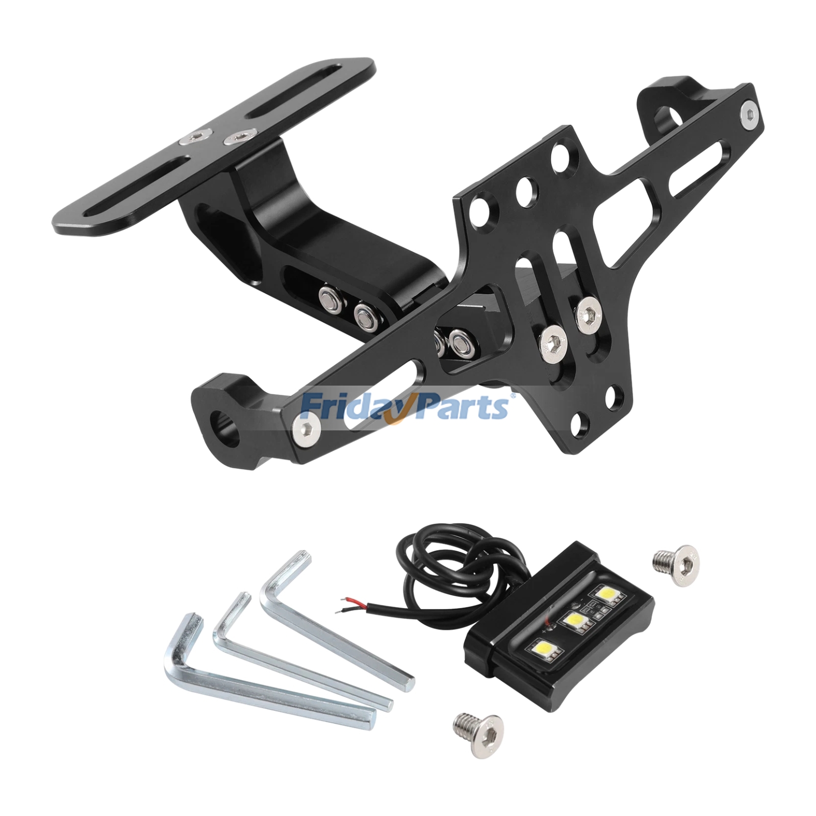 LED Rear Mount License Plate Bracket Fender Eliminator for Yamaha Motorcycle FZ1 FZ6 FZ8 BMW S1000RR Kawasaki Z400 Z650 Honda Ducati