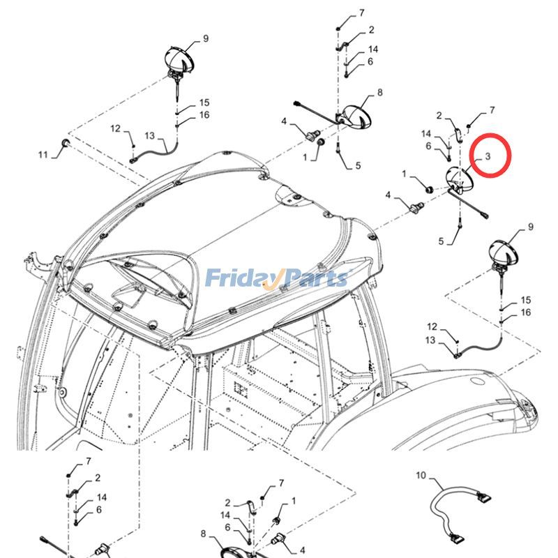 FridayParts LED Work Lamp 200 220 240 250 2654 280 310 340 380