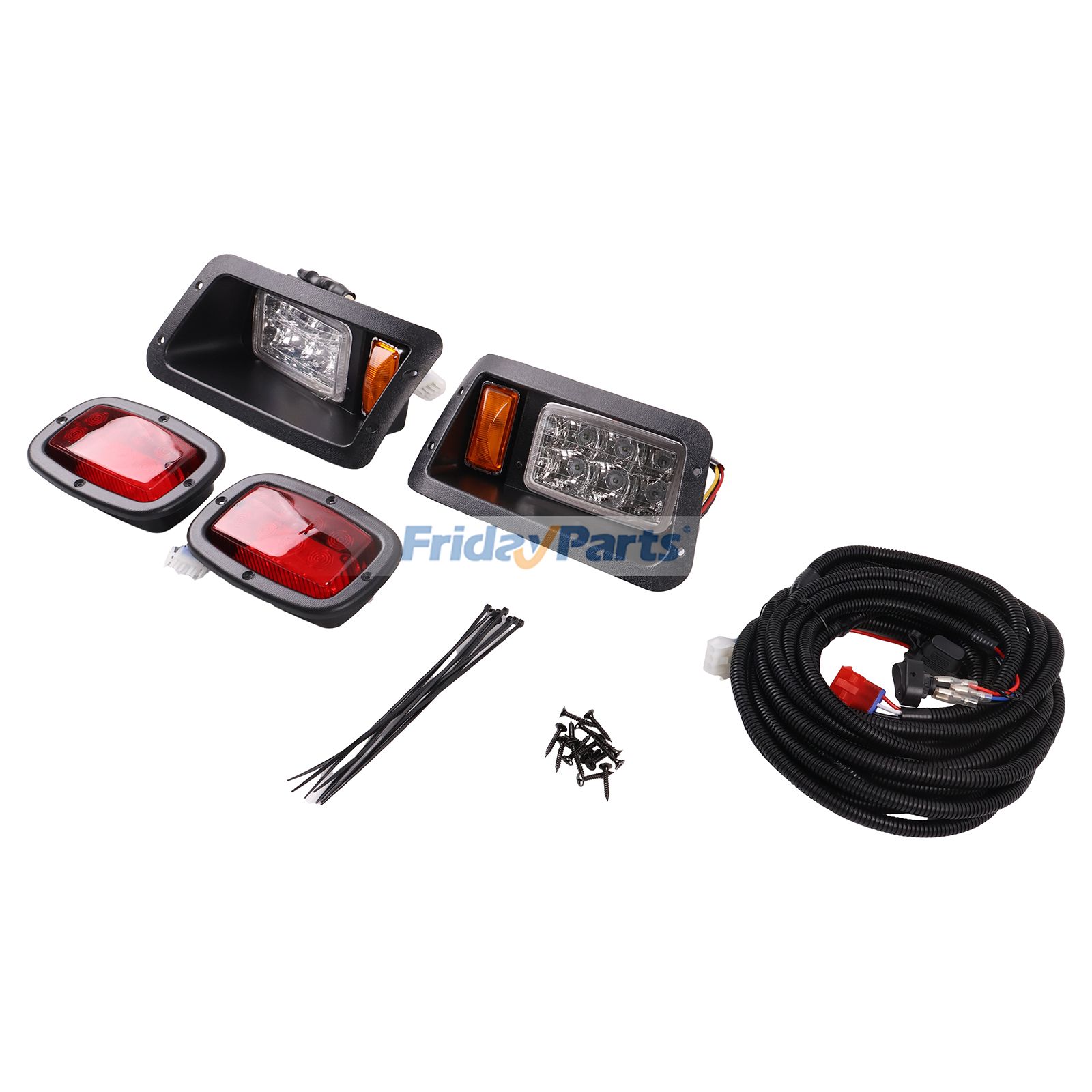 Kit phares et feux arrière à LED pour voiturettes de golf à essence et électriques Yamaha G14, G16, G19, G22 (1995-2007)
