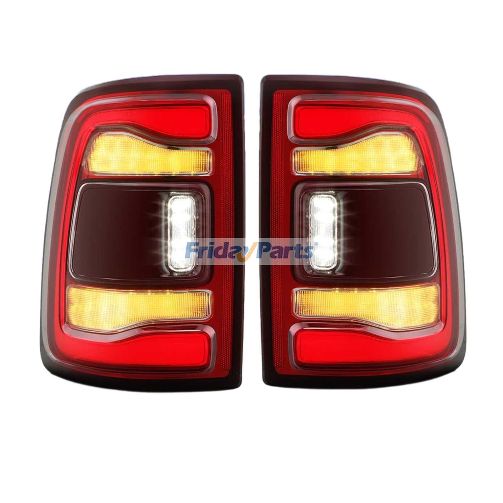 Embellecedor del lado izquierdo del conductor y derecho del pasajero con luz trasera de punto ciego y luz de freno 68548943AB 68548942AB para Dodge Ram 2500 3500 2019-2024 para Vehículo