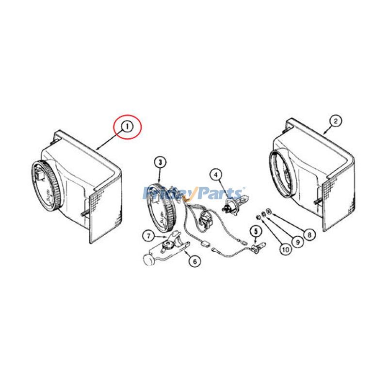 Faro izquierdo 91972C2 para motor Yanmar 3TNV82A 4TNV88, tractor CASE IH MAGNUM 7110, 7120, 7130, 7140, 7240, 7250, 8910 y 8920 para Motor,Tractor Para CASE,Para JOHN DEERE FridayParts