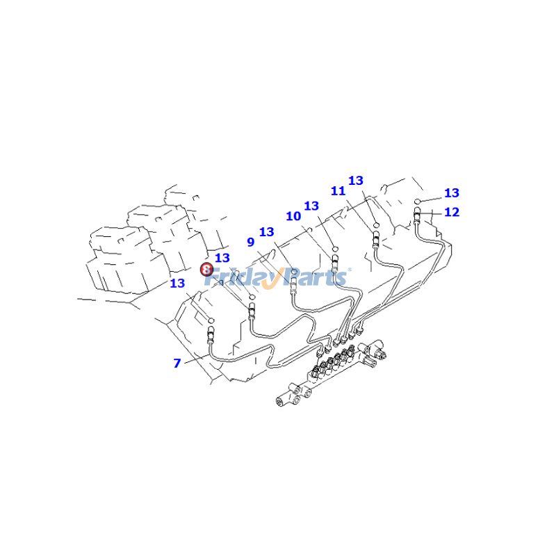 Left Injection Tube for Engine,Off-Road Truck