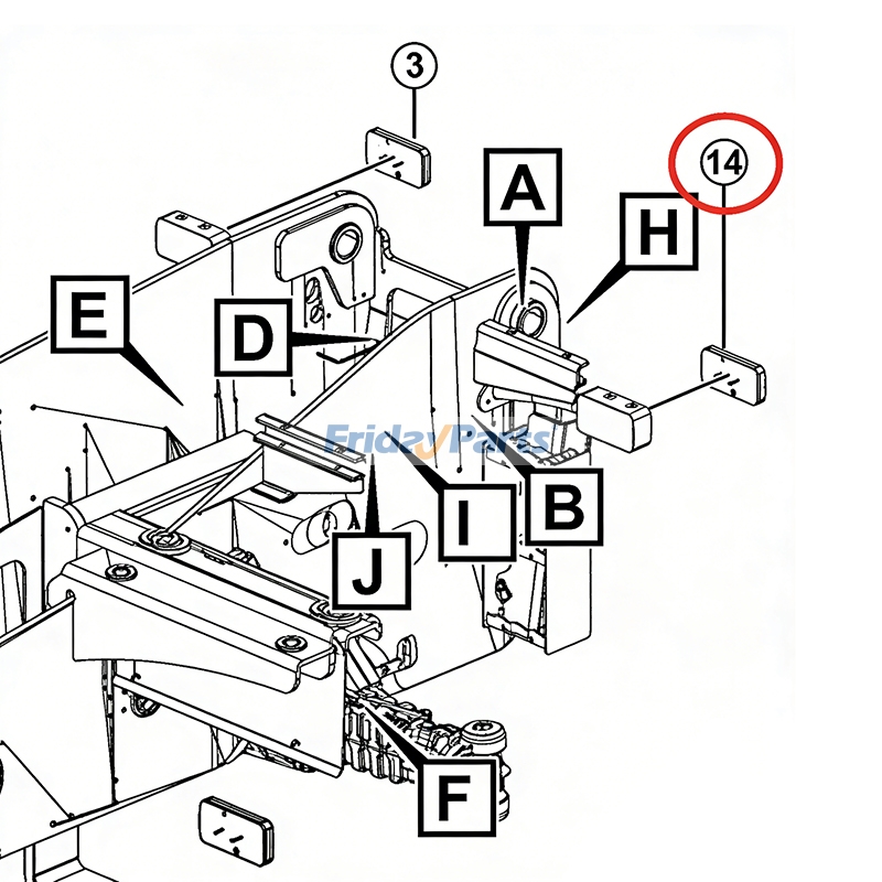 Left Rear Light for Telehandler