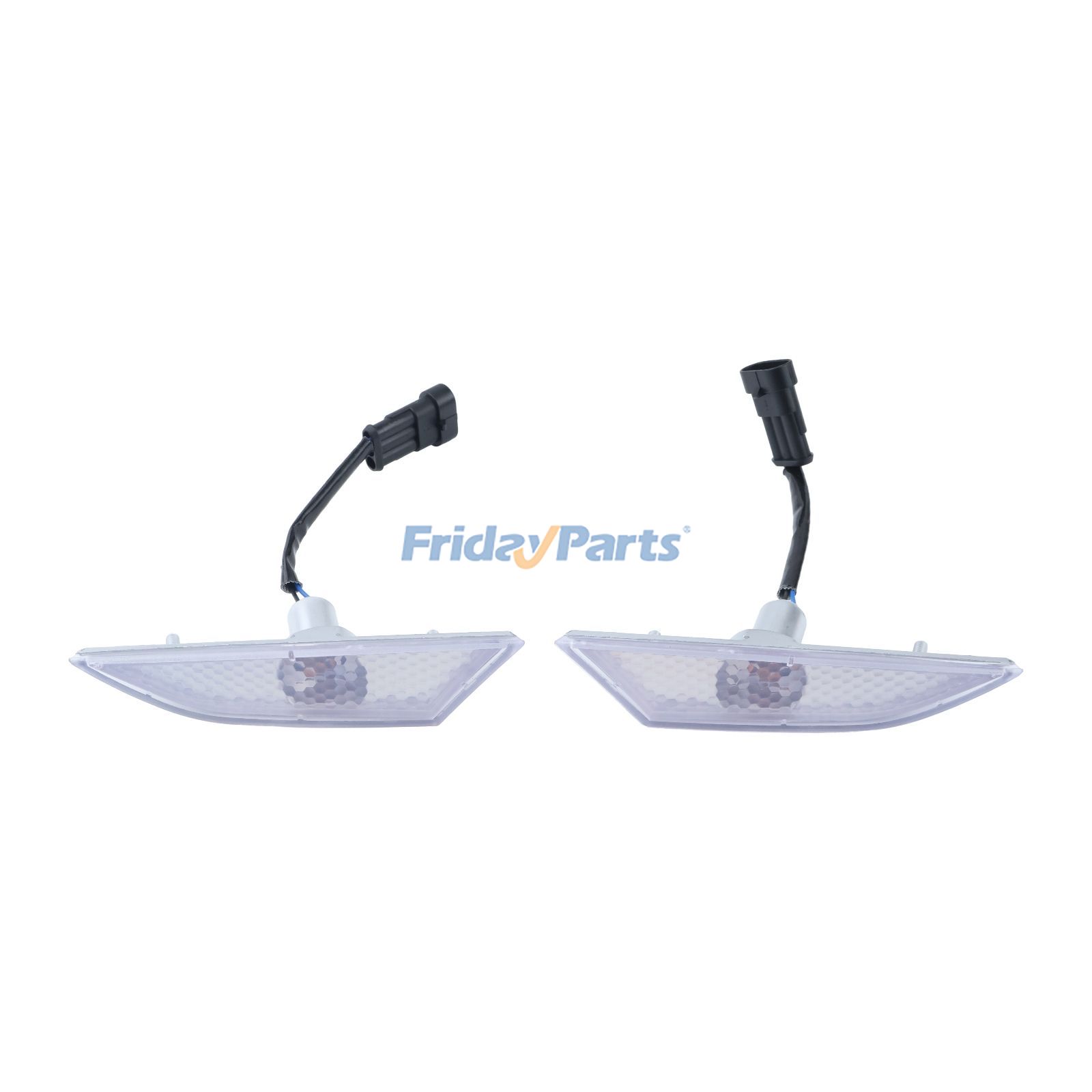 FridayParts Klare Seitenmarkierungs-Blinkerlinse mit Glühbirne