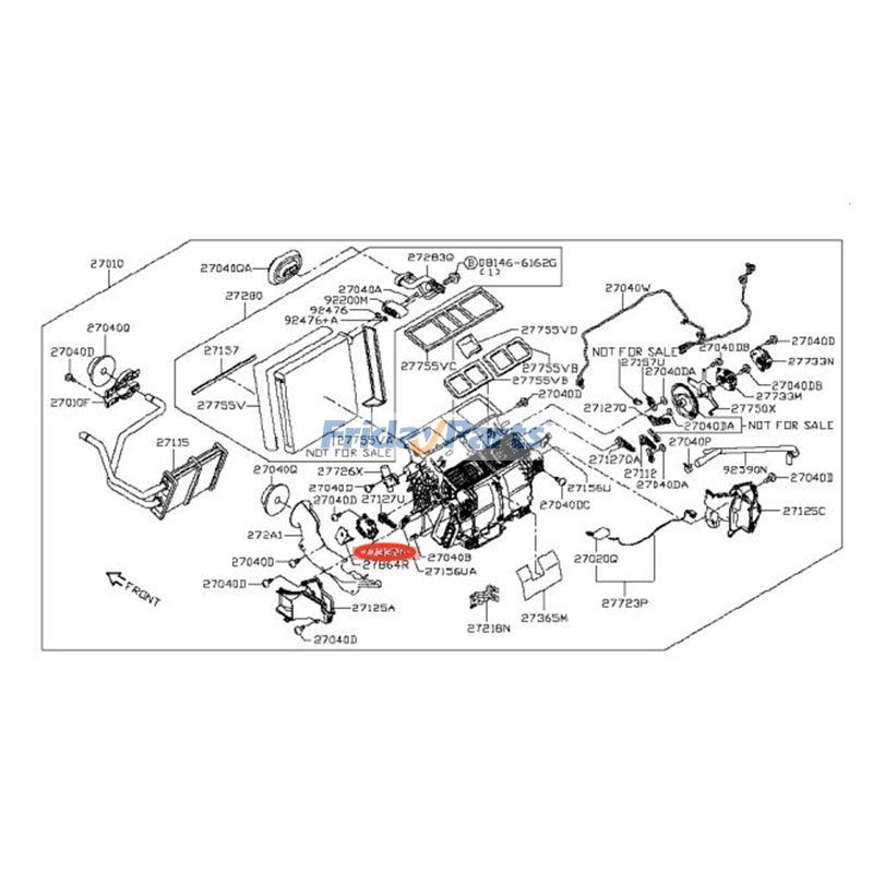 Actuador de mezcla de aire del lado izquierdo 27732-4GF0B para Infiniti Q50 Q60 2014-2023 para Vehículo Para OTRA MARCA FridayParts