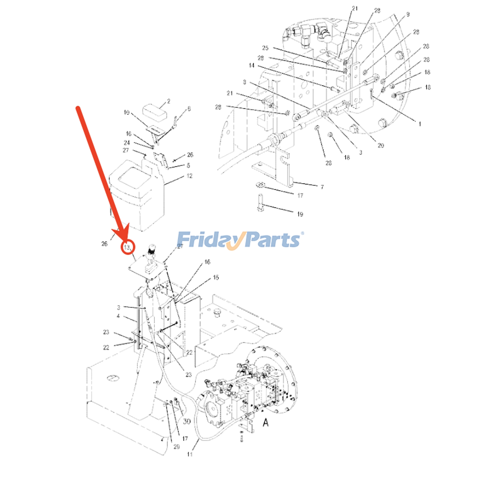 Lever Joystick Assembly  for Compactor,Engine