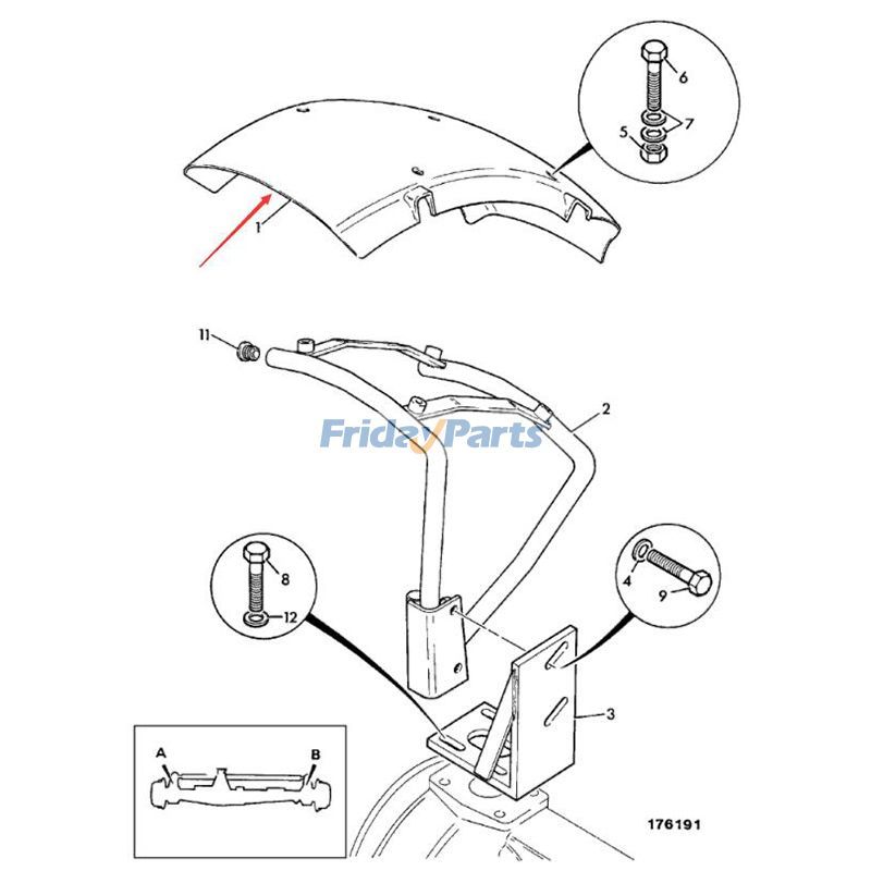 ローダー LH フェンダー フロント バックホー 3CX