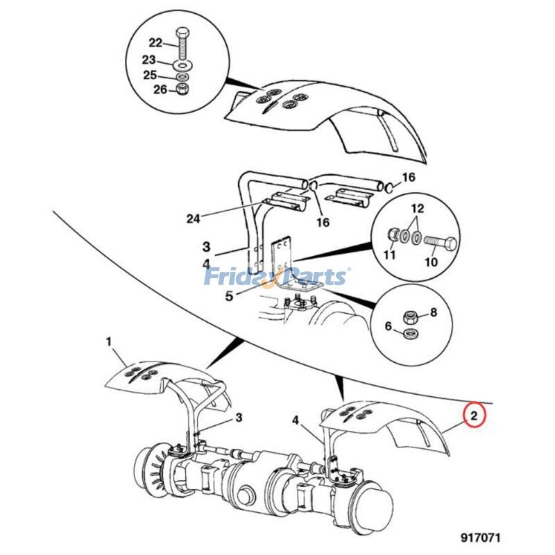LH & RH Fender Front Telescopic Handler in Stock in China