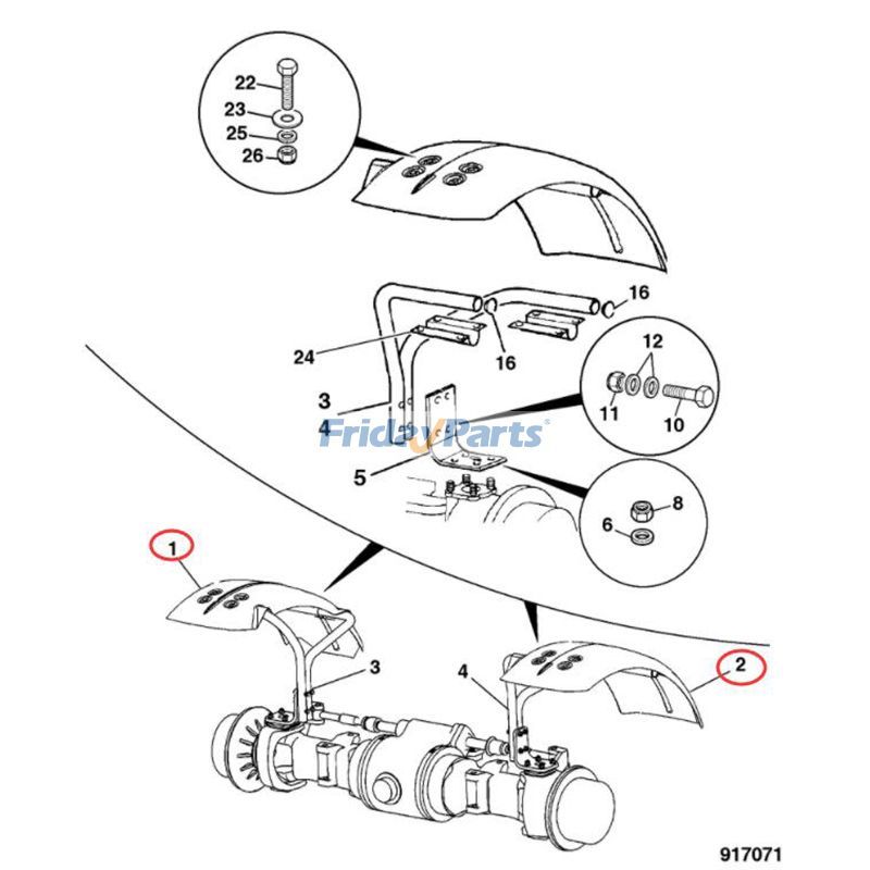  LH & RH Fender Front Telescopic Handler For JCB