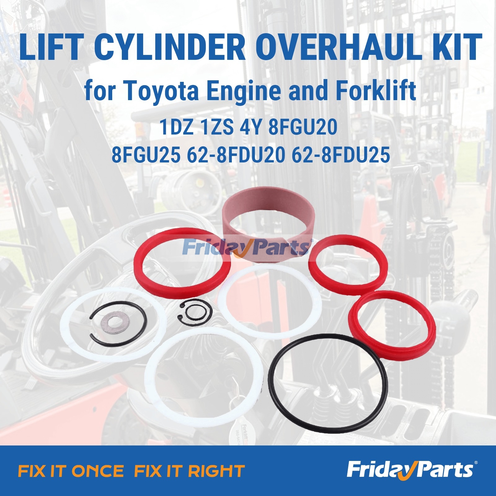 FridayParts Lift Cylinder Overhaul Kit