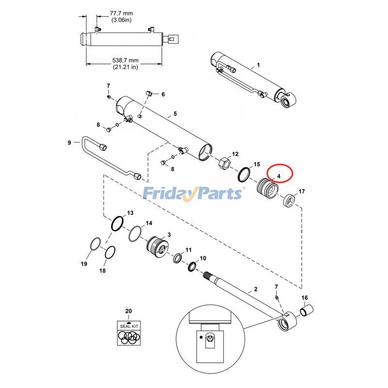 Tilt Cylinder Piston for Loader