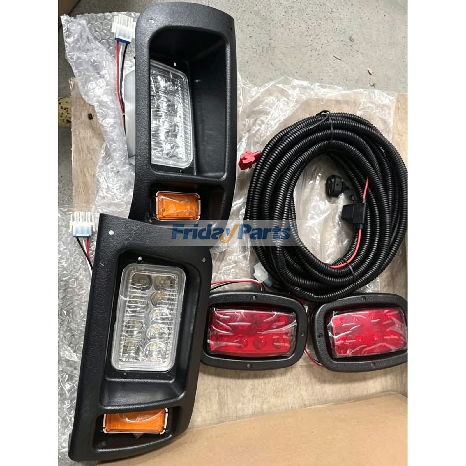 12V LED Headlight and Tail Light Kit LGT-353L for Yamaha Golf Cart G14 G16 G19 G22