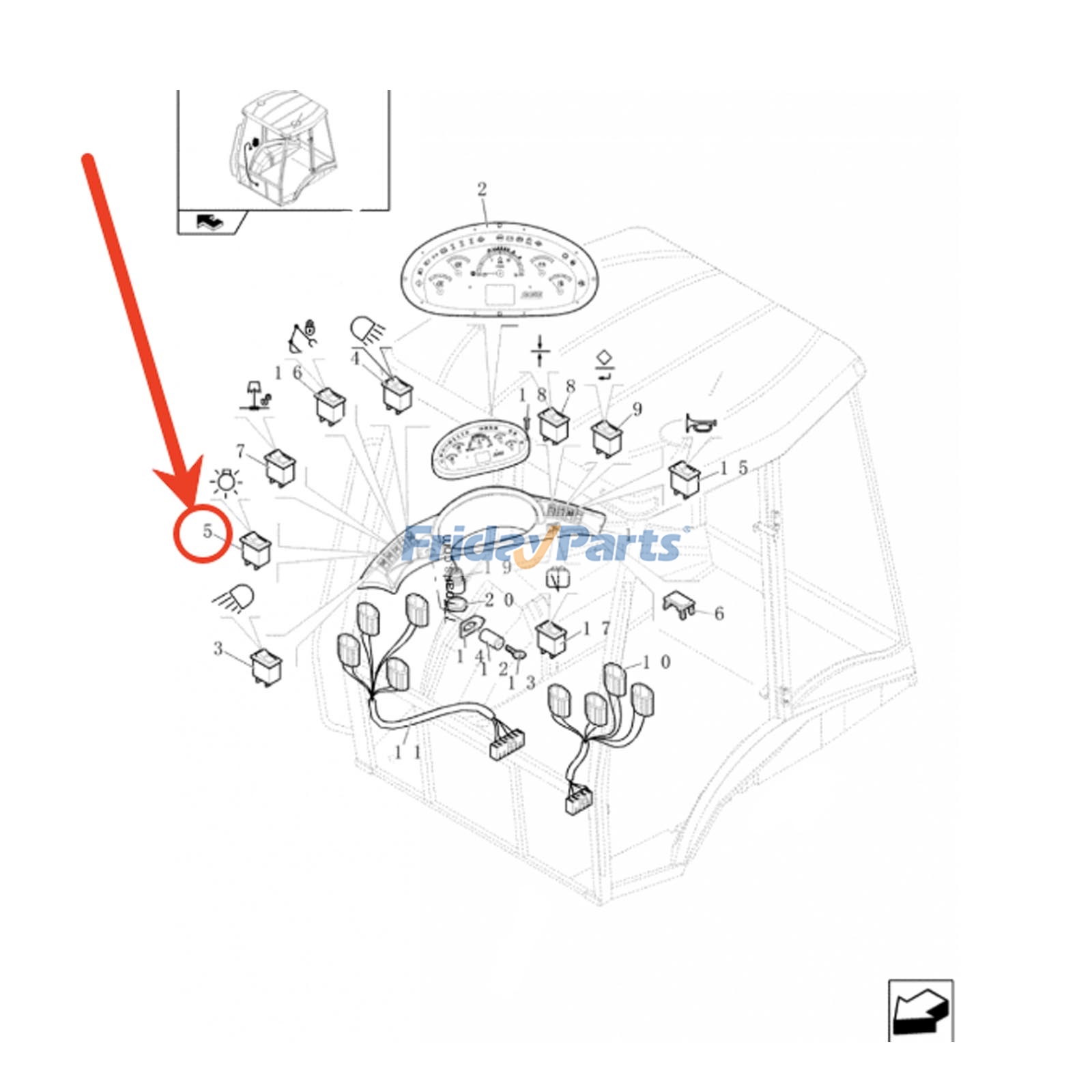 Light Switch for Loader