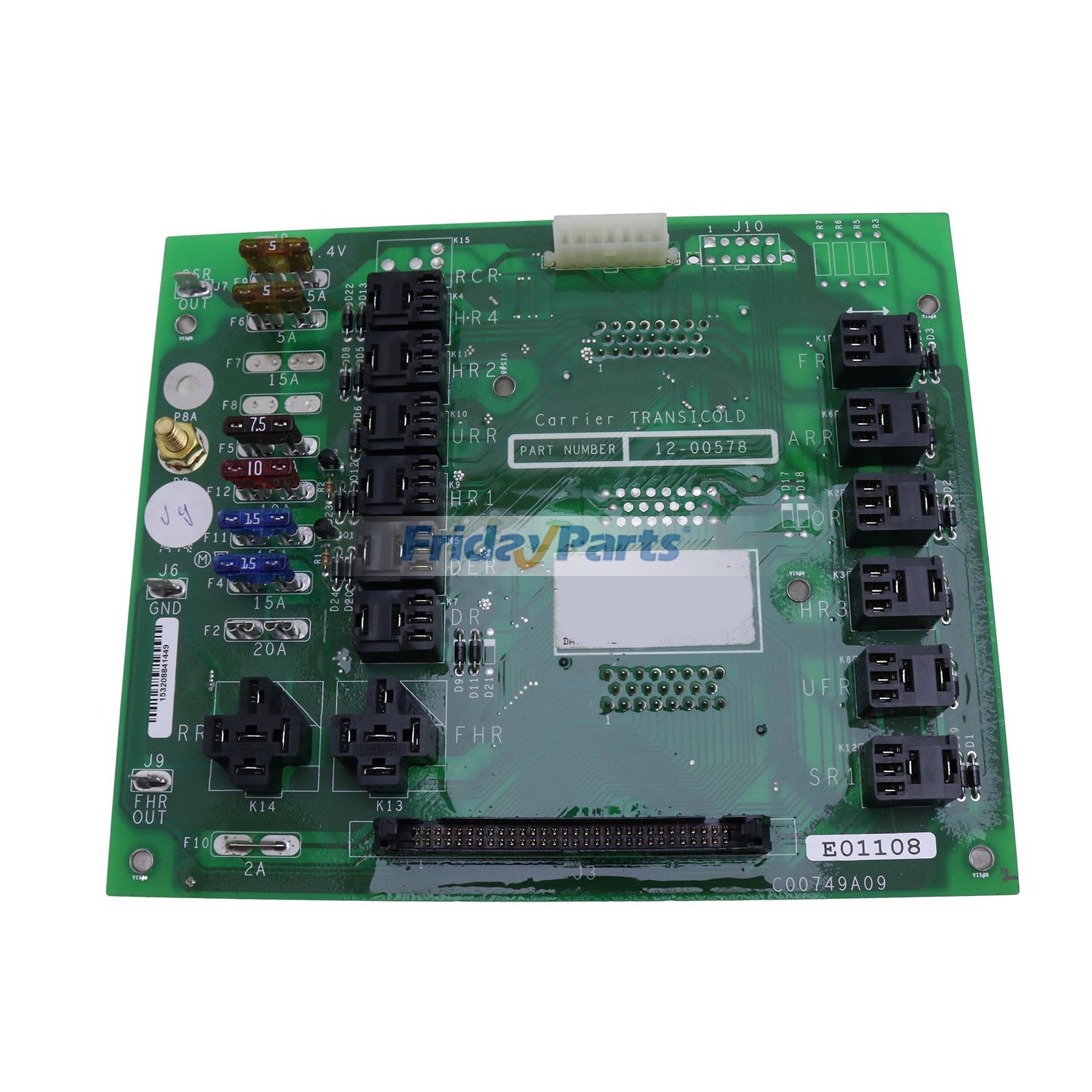 Placa de relés lógica 12-00578-00 12-00578-52 para Carrier Transport Refrigeration XL Ultra de FridayParts