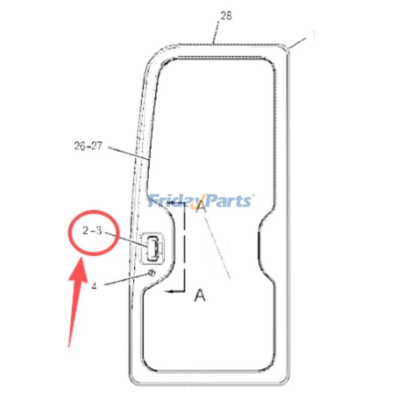 Long Cab Door Handle for Excavator