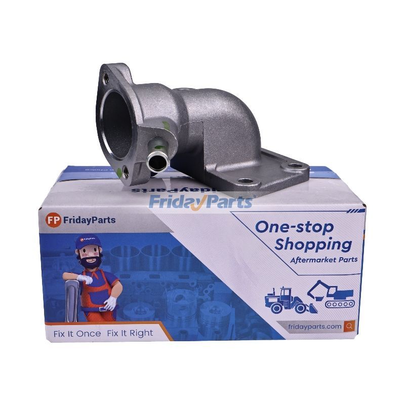 Lower Housing Thermostat Flange 6674167 19223-72705  for Kubota Engine V2203 V2003T Bobcat Excavator 325 328 331 334 337 341