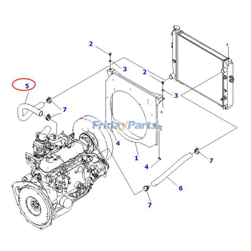  Lower Water Hose for Nissan Komatsu For KOMATSU
