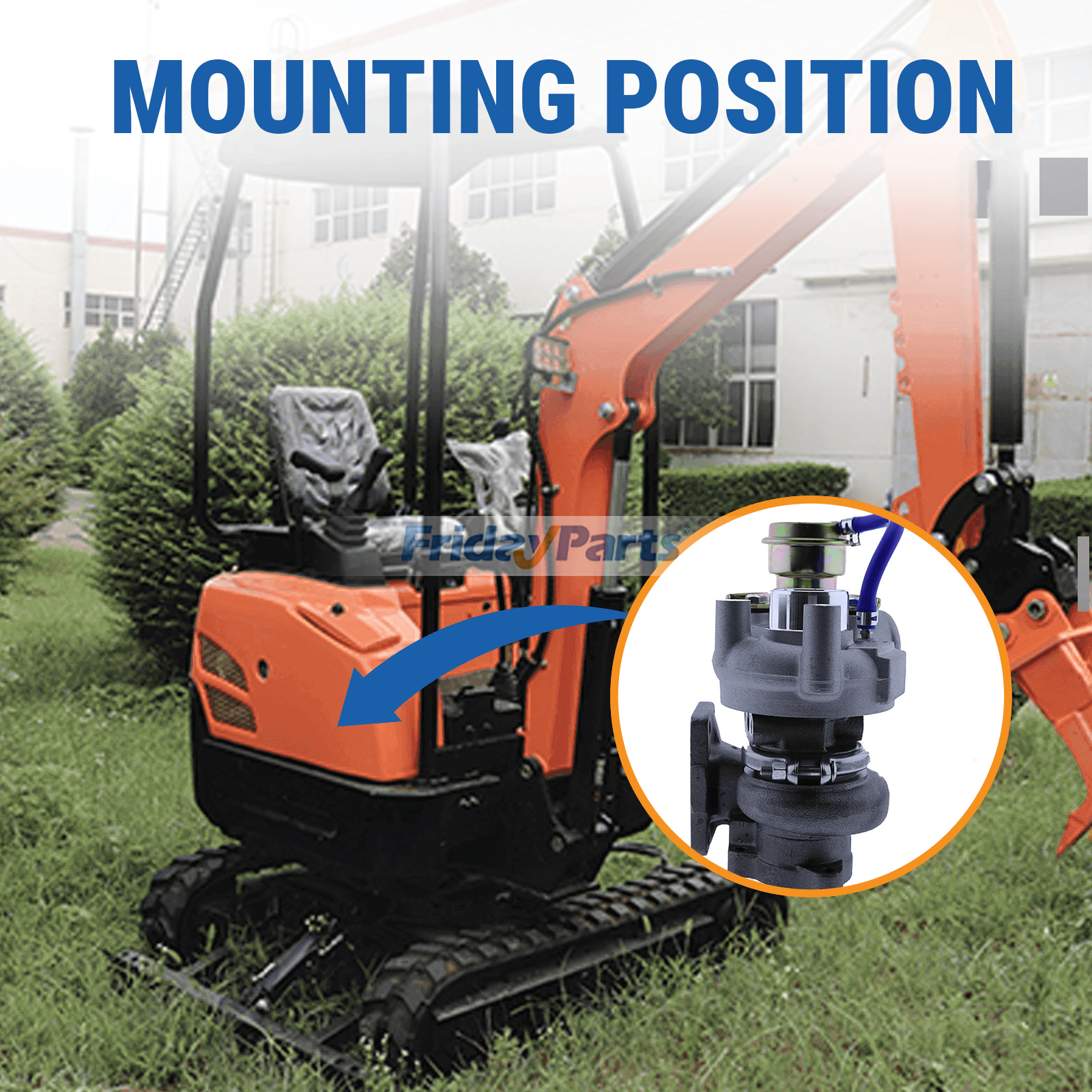 Turbocompresseur Turbo TD04L4 pour Moteur,Chargeur Pour KUBOTA
