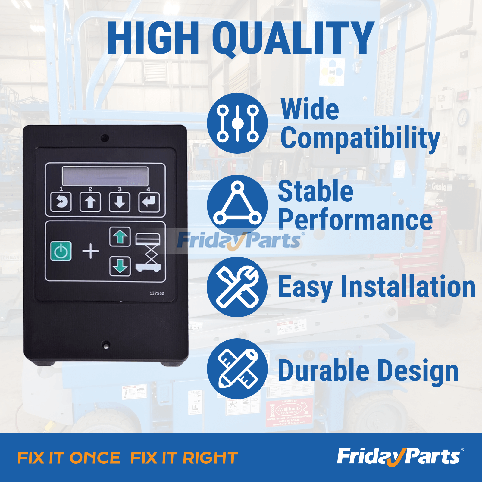 Boîtier de commande 1256721GT pour élévateur à ciseaux Genie GR-12 GR-20 GS-1530 GS-1930 GS-1932 GS-2032 GS-2646pourPour Genie