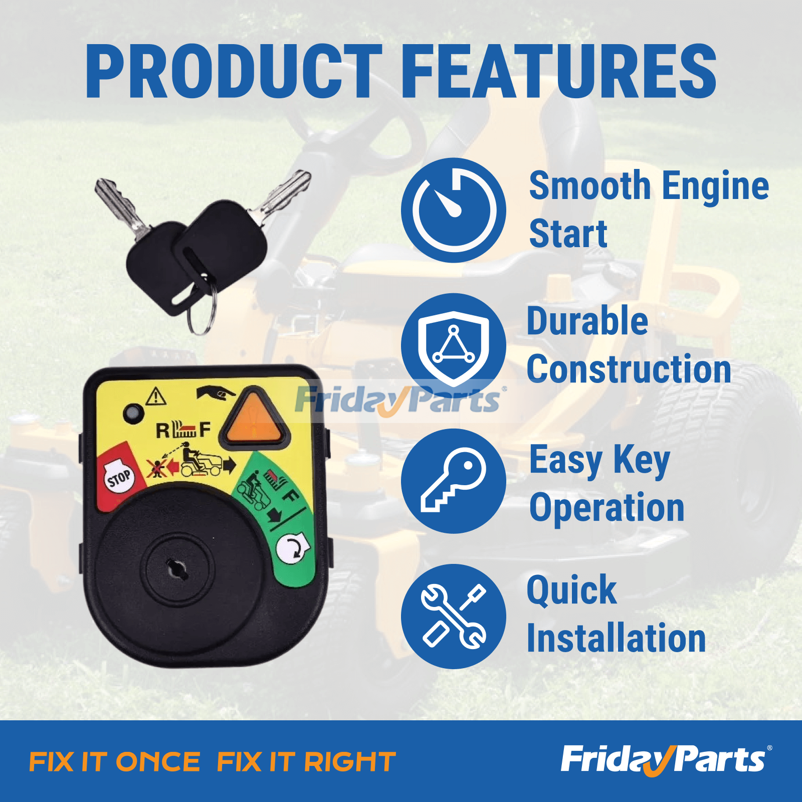 Cub Cadet用,他ブランド用,Yard用,Bolens用イグニッションスイッチ