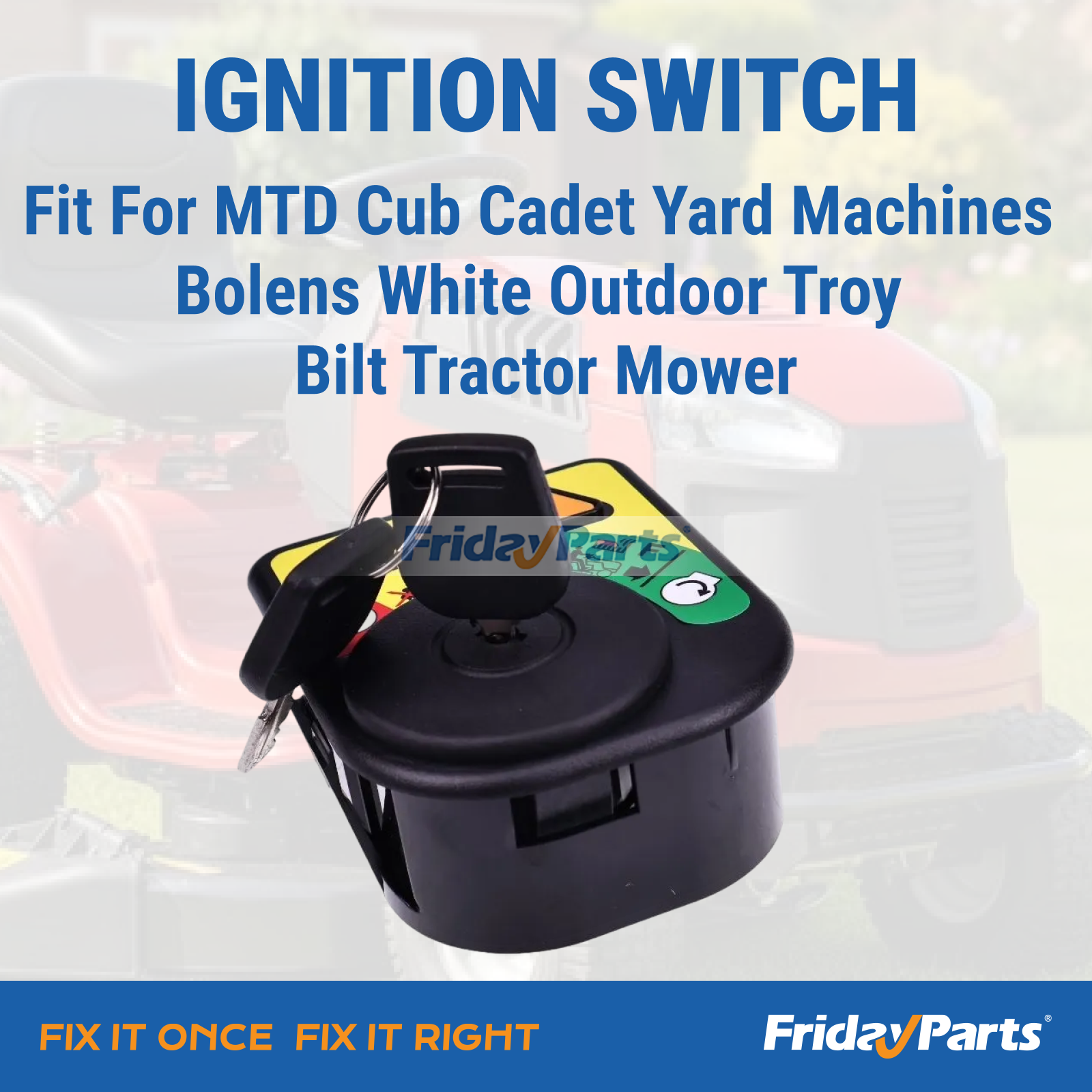 Cub Cadet用,他ブランド用,Yard用,Bolens用用イグニッションスイッチ 430-220 925-04227 925-06119 725-04227 MTD カブ カデット ヤードマシン ボレンズ ホワイト アウトドア トロイ ビルト トラクター 芝刈り機用