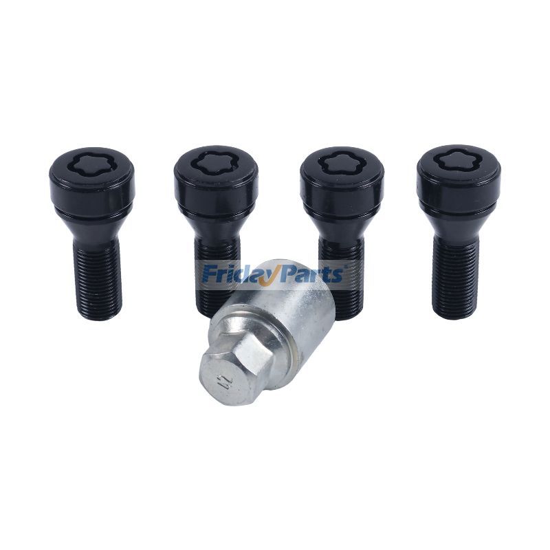 Juego de bloqueo de rueda M14X1.25 con perno y tuerca antirrobo 36136792851 para BMW E70, E71, F10, F30, F22, F32, G11, F01, F25, F26 y F12 de FridayParts