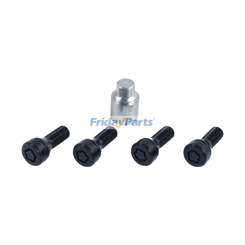 Juego de bloqueo de rueda M14X1.25 con perno y tuerca antirrobo 36136792851 para BMW E70, E71, F10, F30, F22, F32, G11, F01, F25, F26 y F12