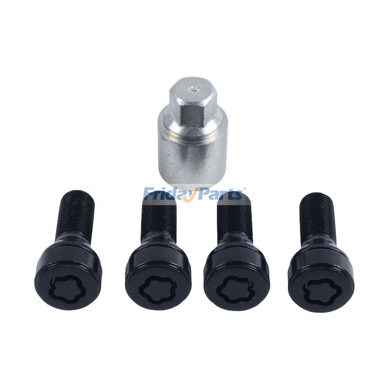Juego de bloqueo de rueda M14X1.25 con perno y tuerca antirrobo 36136792851 para BMW E70, E71, F10, F30, F22, F32, G11, F01, F25, F26 y F12 Para BMW
