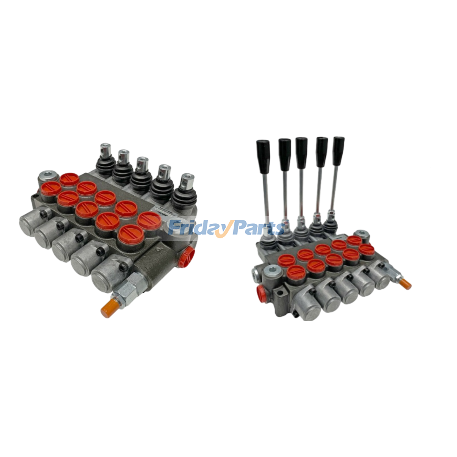 Magister Hydraulic Directional Control Valve 13 GPM with 5 Spools Monoblock 4-way tandem center for Vale