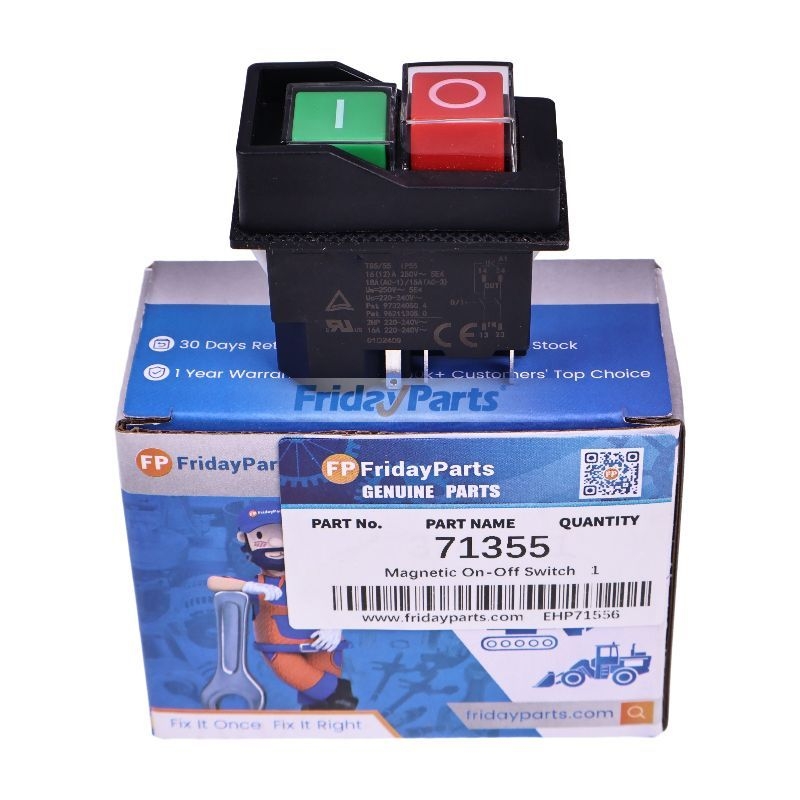 Interruptor magnético de encendido y apagado 71355 para Powertec