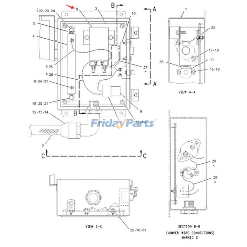 FridayParts Magnetic Switch Assemblyerpillar CAT 350 385B