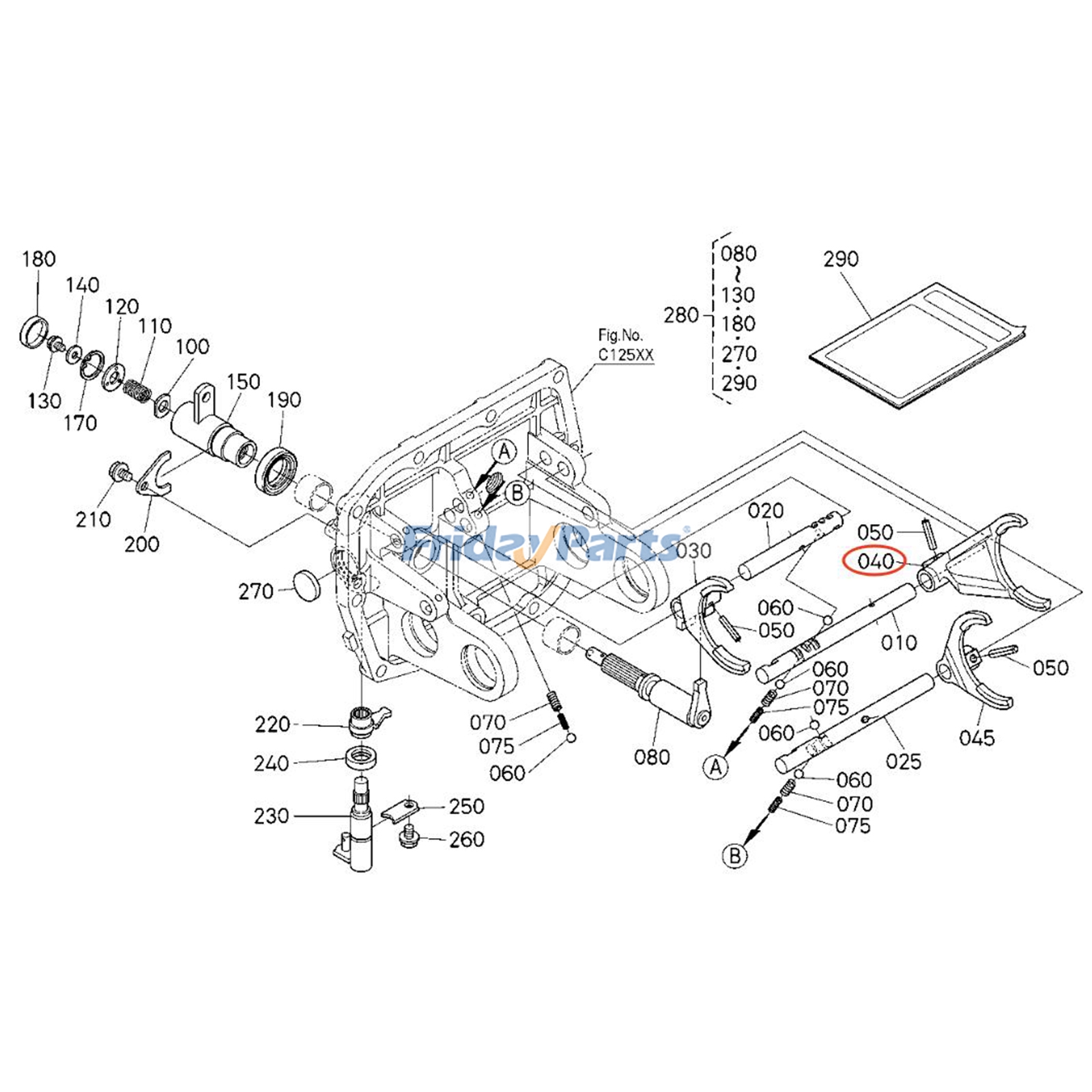 Main Gear Shift Fork for Tractor