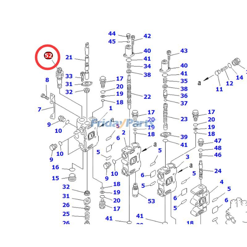 Main Relief Valve PW170-5K for Excavator