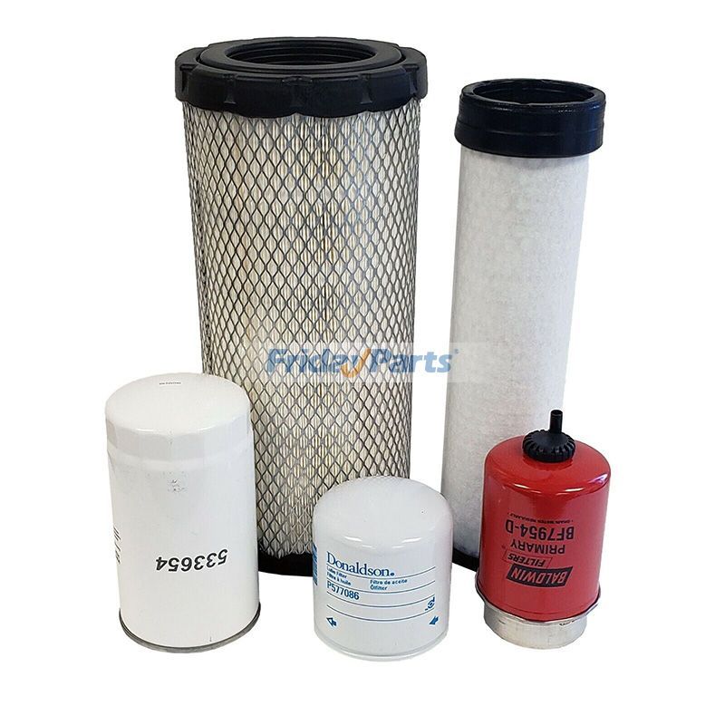 Kit de filtre d'entretien pour chargeuse compacte sur chenilles CASE TV370 avec moteur FPT F5H 3,4 L