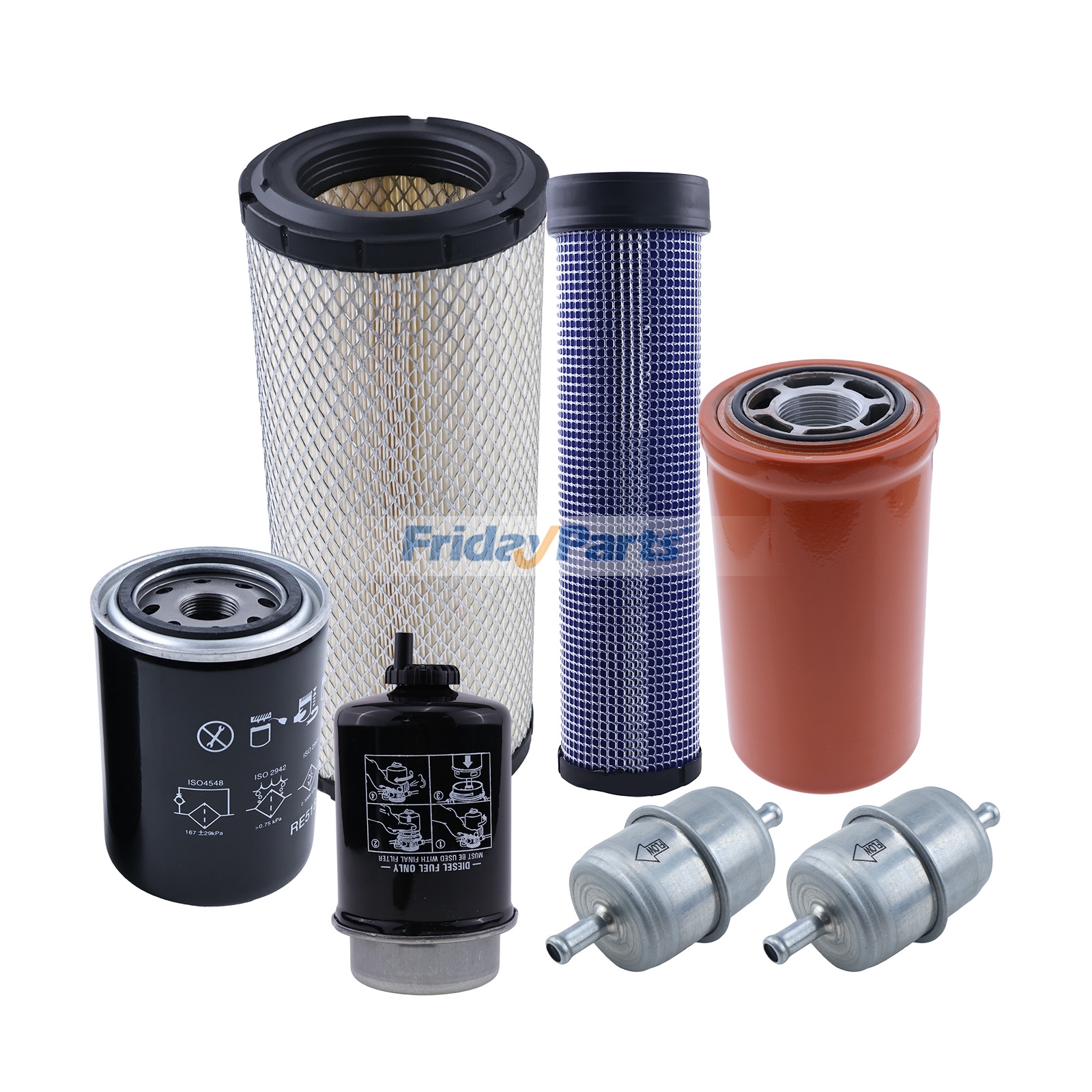 Maintenance Filter Kit for John Deere Engine 4024 Loader 317 320 CT322