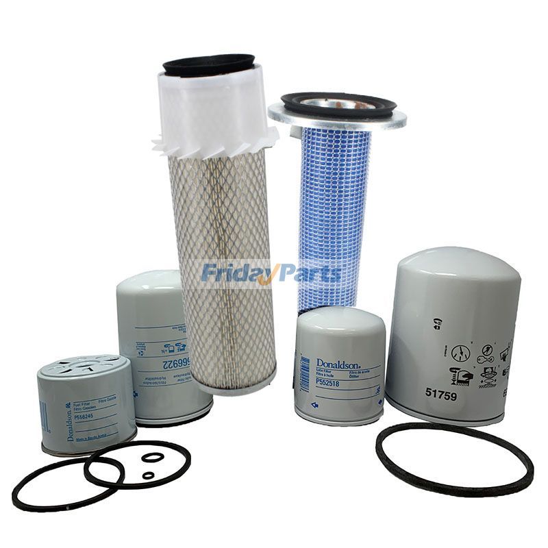 Maintenance Filter Kit for Kubota Engine V1902 New Holland Skid Steer Loader L553