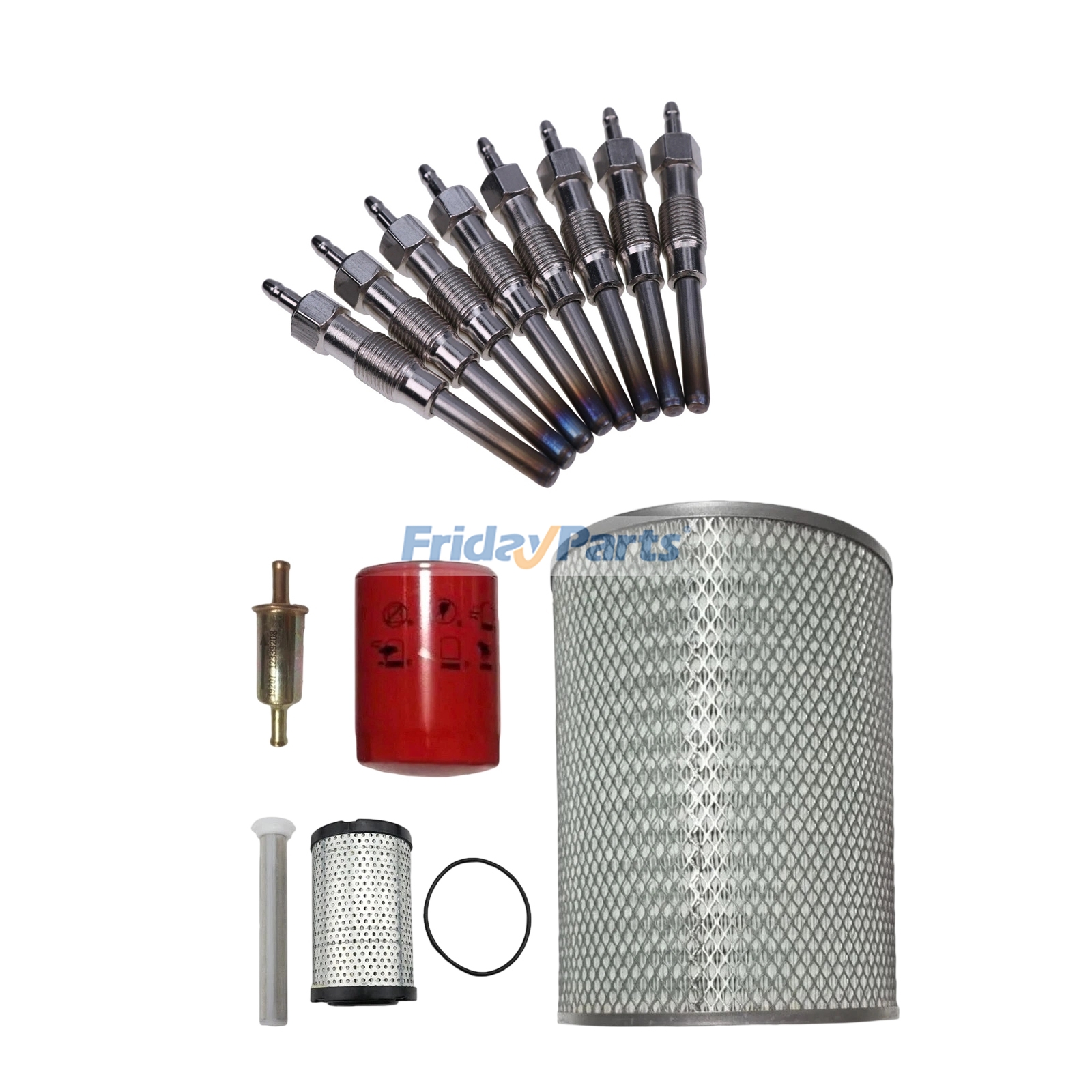 Maintenance Filter Kit With Fuel Vent And 8 Pieces Glow Plug for HMMWV Humvee Military Tactical Vehicle